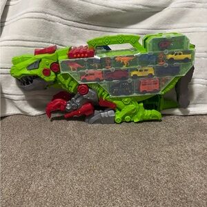 Dinosaur Car Carrier Toy - Green and Red